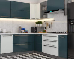 Mẫu tủ bếp Scandi White